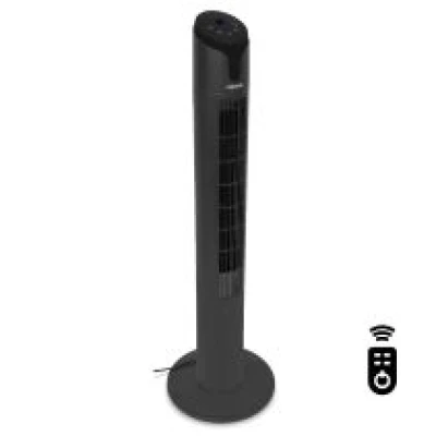 Luxurious Tower Fan – 110 cm – 3 speed settings – black | Incl. Remote control