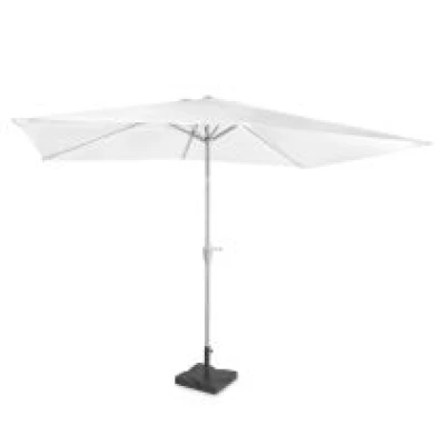 Parasol Rapallo 200x300cm – Premium parasol - White | Incl. concrete base 20 kg