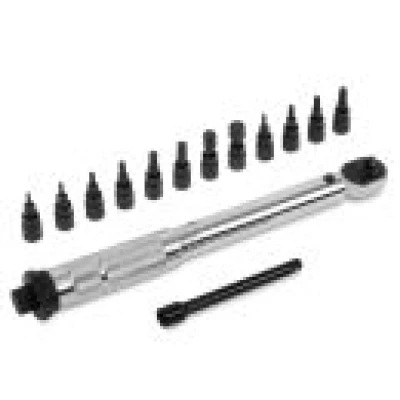 Torque wrench ¼” - 265mm – 5-25Nm | Incl. 12-pcs bit set