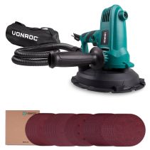 Drywall Sander 750W - 180mm | Incl. dust collection bag and 33 sanding papers