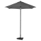 Parasol Torbole - Ø200 cm – Premium Sonnenschirm – Grau | Inkl. Betonfuß 20 kg
