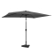 Sonnenschirm Rapallo 200x300cm – Premium-Sonnenschirm – Grau | Inklusive Betonsockel 20 kg