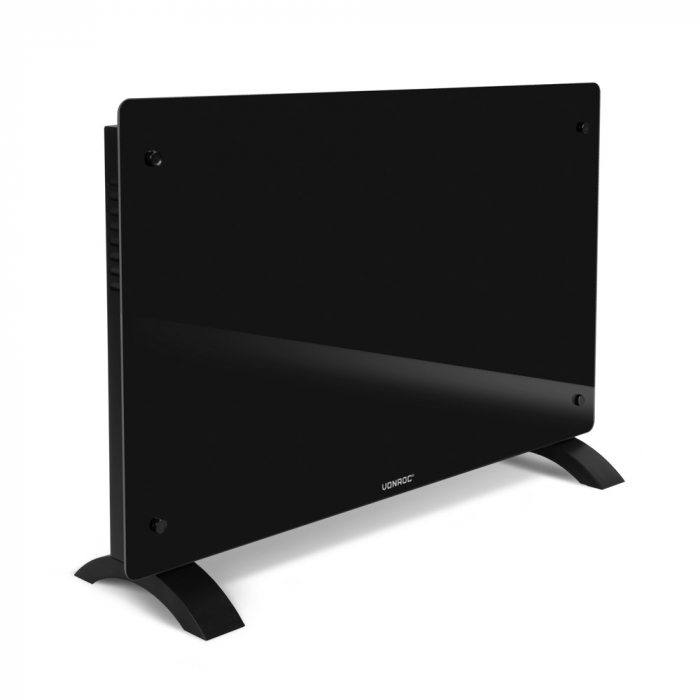 Luxuriöser Elektroheizer – Konvektor – Glasfront – 2000W – Schwarz| WLAN main product photo