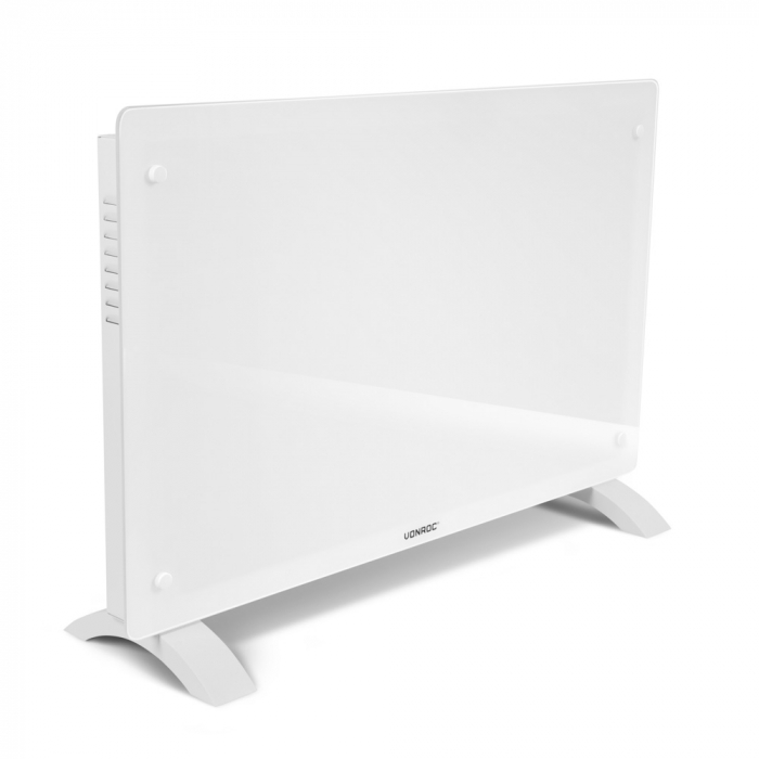 Luxuriöser Elektroheizer – Konvektor – Glasfront – 2000W – Weiß | WLAN main product photo