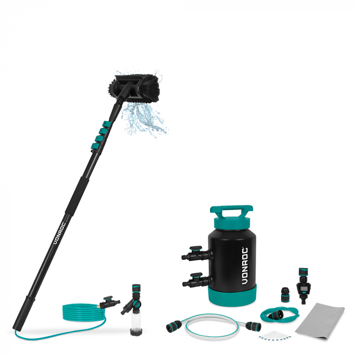 Teleskop-Waschbürste 4,60 m und Wasserenthärter | Komplett-Set main product photo